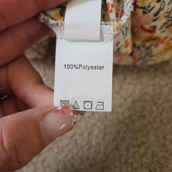 Floral Smocked mini dress Large - Picture 5 of 7